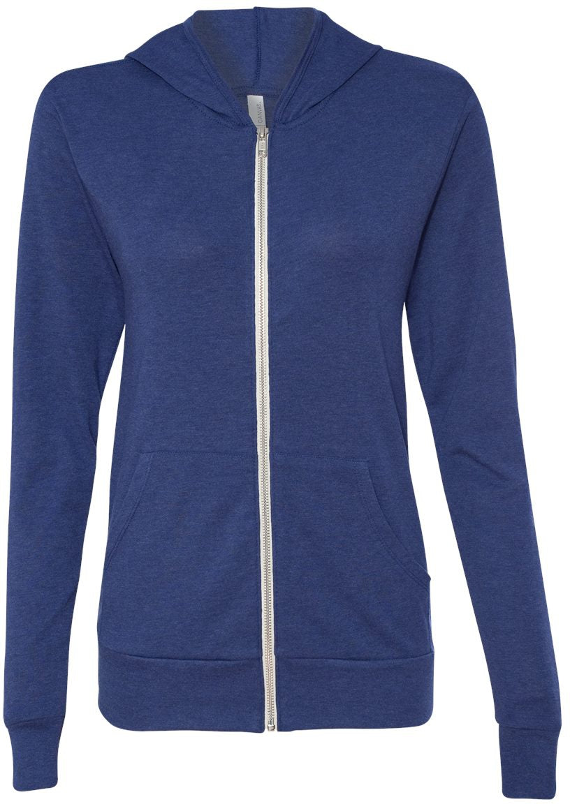 Bella+Canvas Unisex Triblend Lightweight Full-Zip Hoodie - A Must-Have Tee!