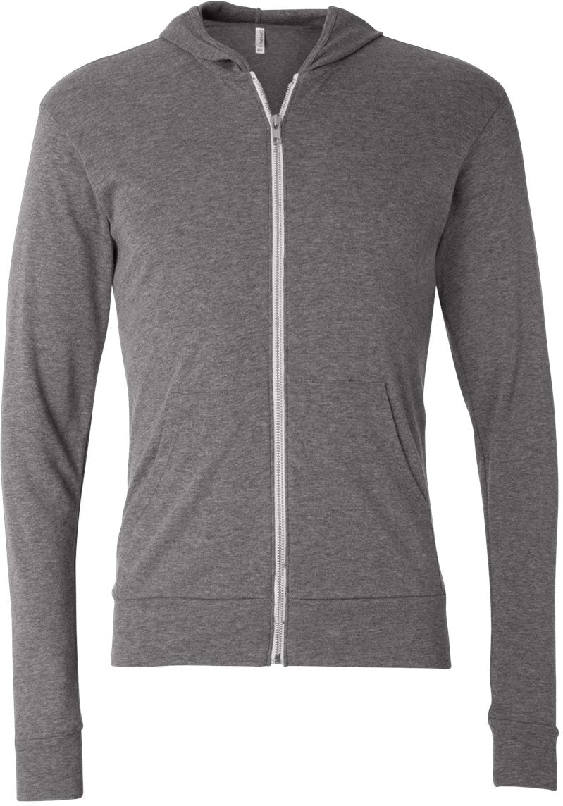 Bella+Canvas Unisex Triblend Lightweight Full-Zip Hoodie - A Must-Have Tee!