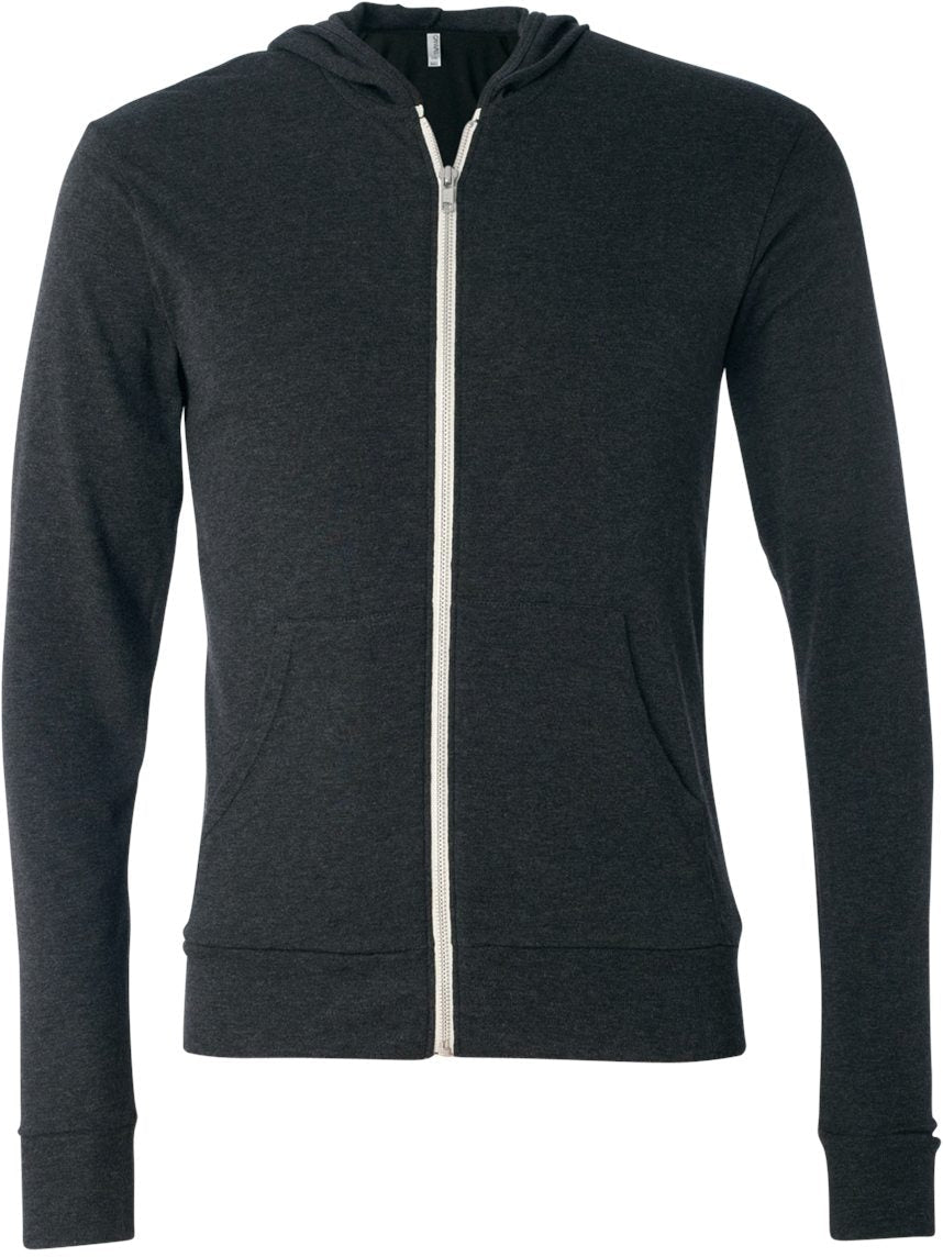 Bella+Canvas Unisex Triblend Lightweight Full-Zip Hoodie - A Must-Have Tee!