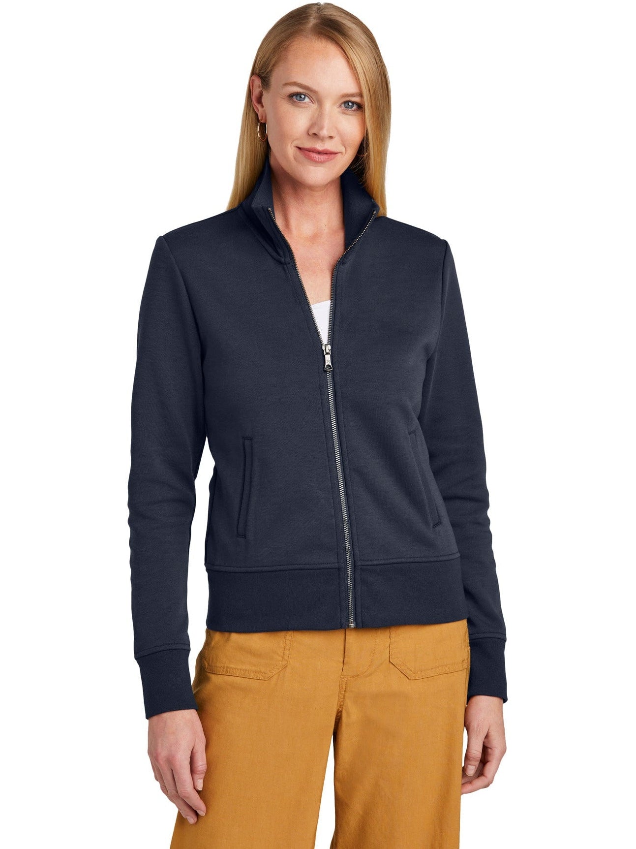 Brooks Brothers Stylish Ladies Double-Knit Full-Zip Jacket