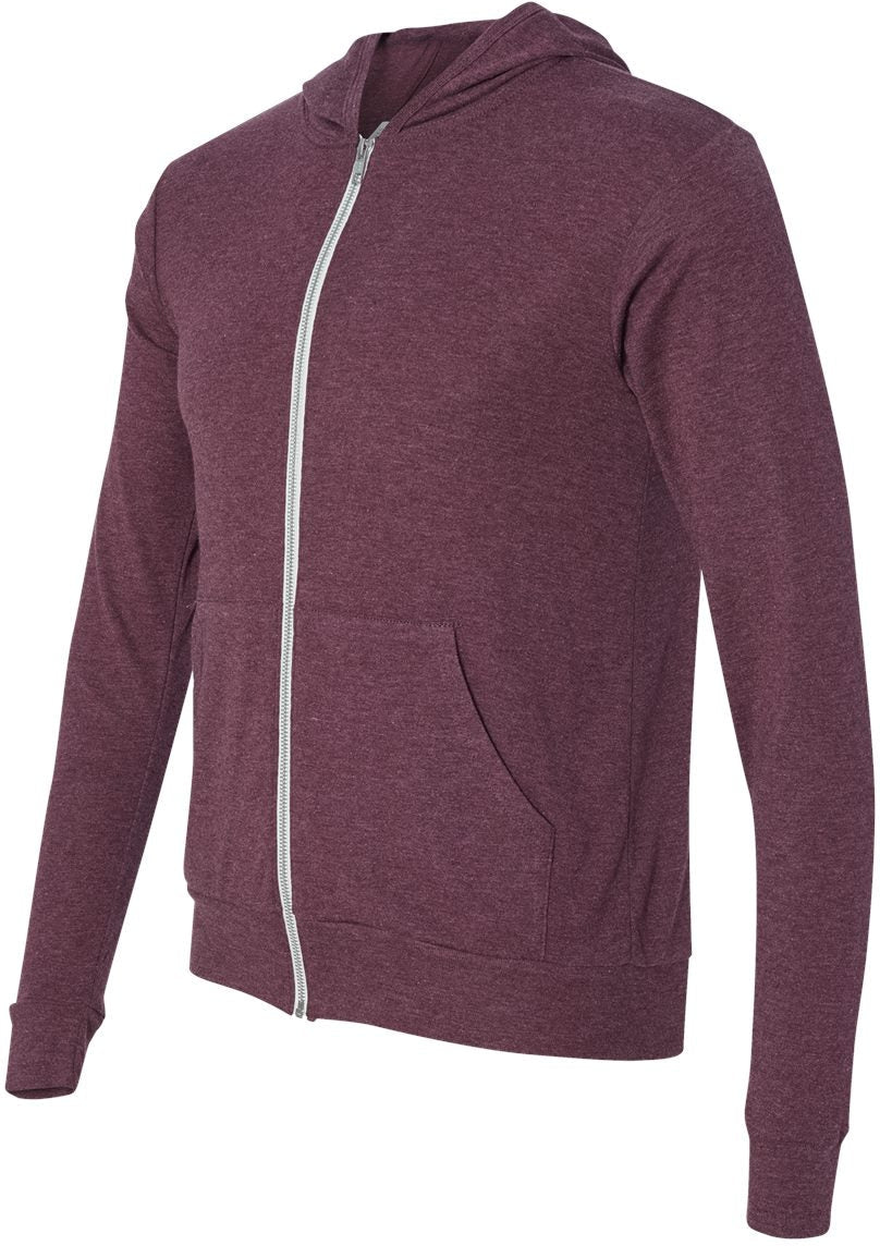 Bella+Canvas Unisex Triblend Lightweight Full-Zip Hoodie - A Must-Have Tee!