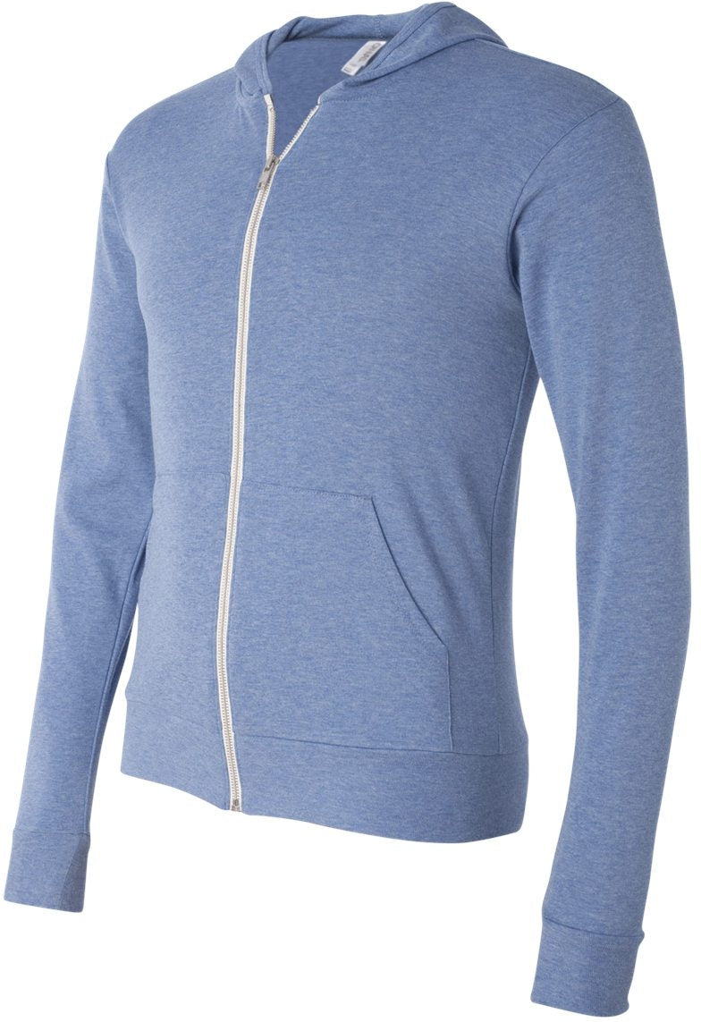 Bella+Canvas Unisex Triblend Lightweight Full-Zip Hoodie - A Must-Have Tee!