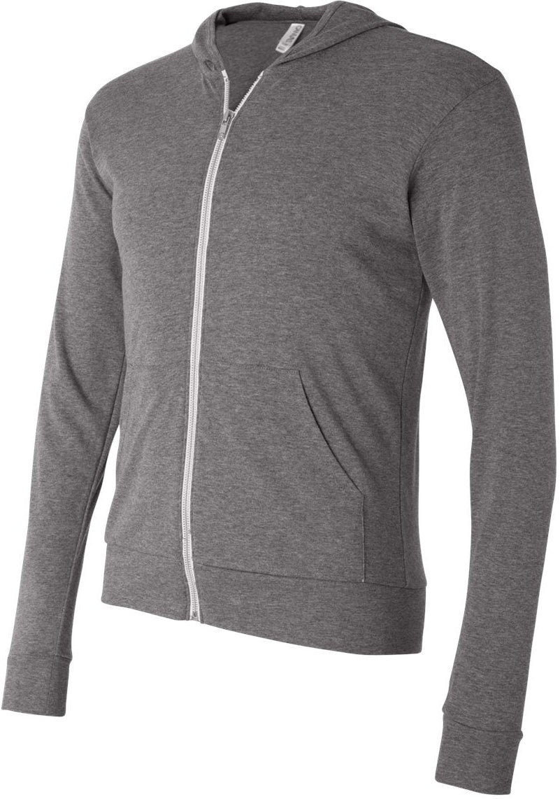 Bella+Canvas Unisex Triblend Lightweight Full-Zip Hoodie - A Must-Have Tee!