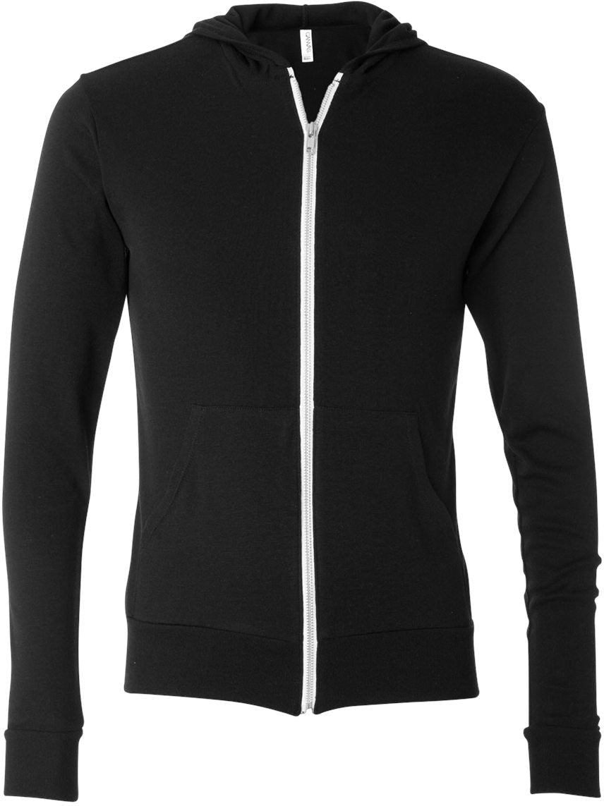 Bella+Canvas Unisex Triblend Lightweight Full-Zip Hoodie - A Must-Have Tee!