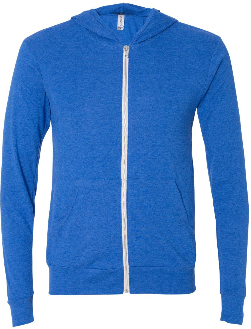 Bella+Canvas Unisex Triblend Lightweight Full-Zip Hoodie - A Must-Have Tee!