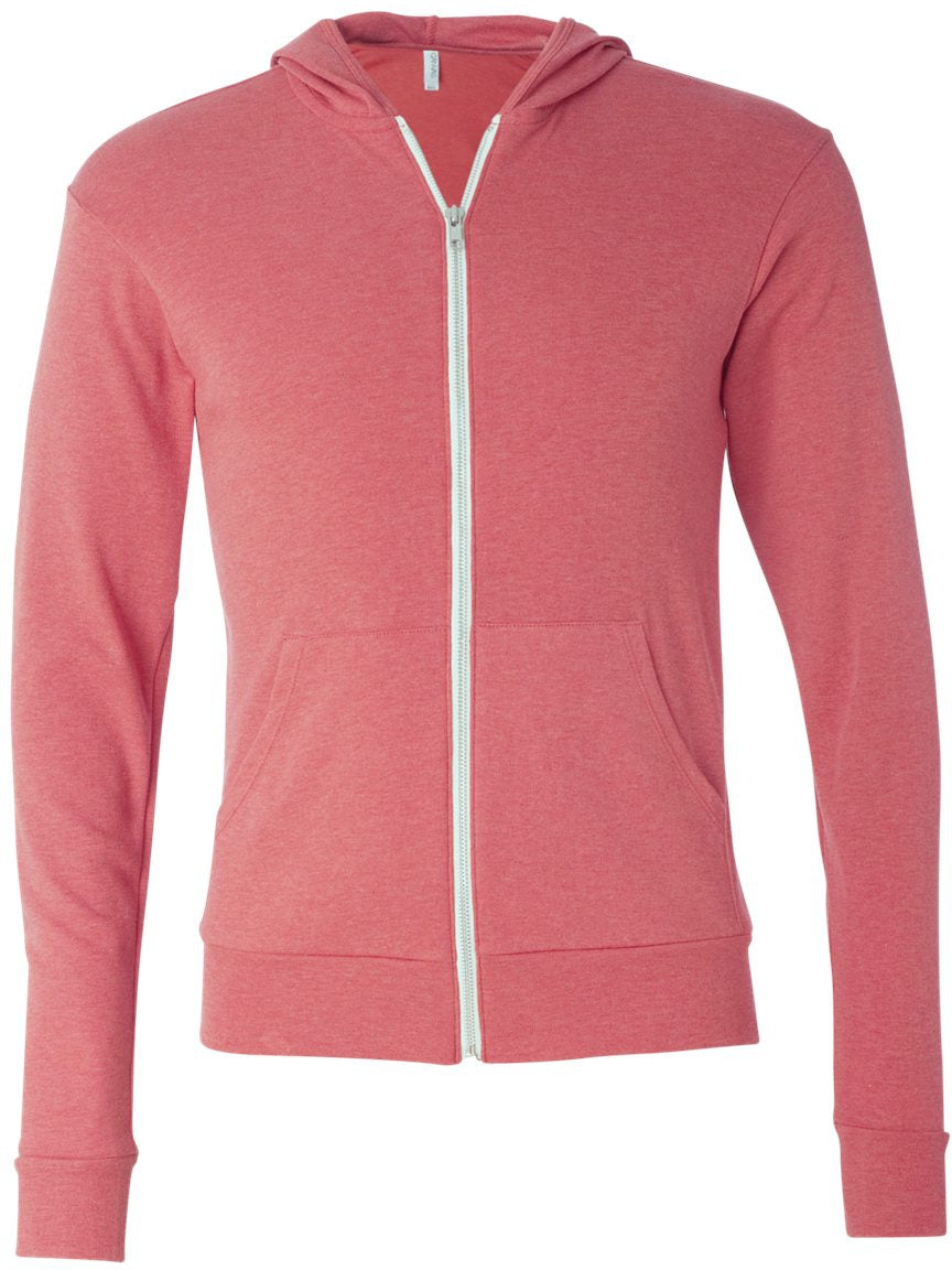 Bella+Canvas Unisex Triblend Lightweight Full-Zip Hoodie - A Must-Have Tee!