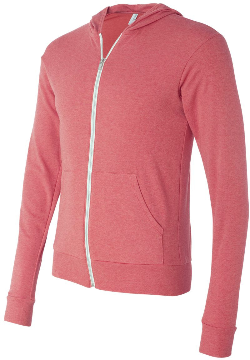 Bella+Canvas Unisex Triblend Lightweight Full-Zip Hoodie - A Must-Have Tee!