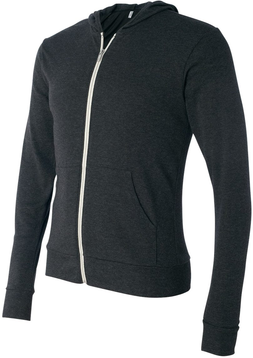 Bella+Canvas Unisex Triblend Lightweight Full-Zip Hoodie - A Must-Have Tee!