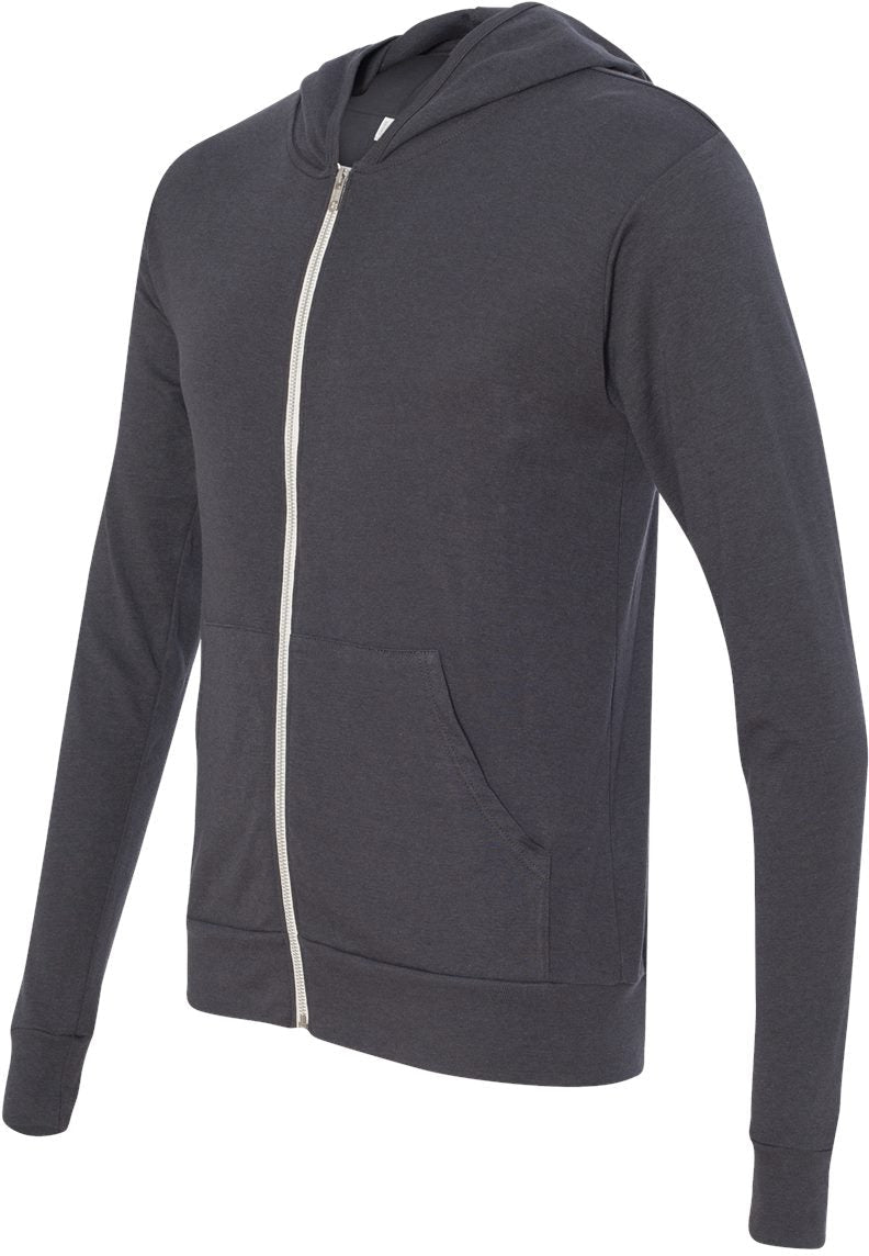 Bella+Canvas Unisex Triblend Lightweight Full-Zip Hoodie - A Must-Have Tee!