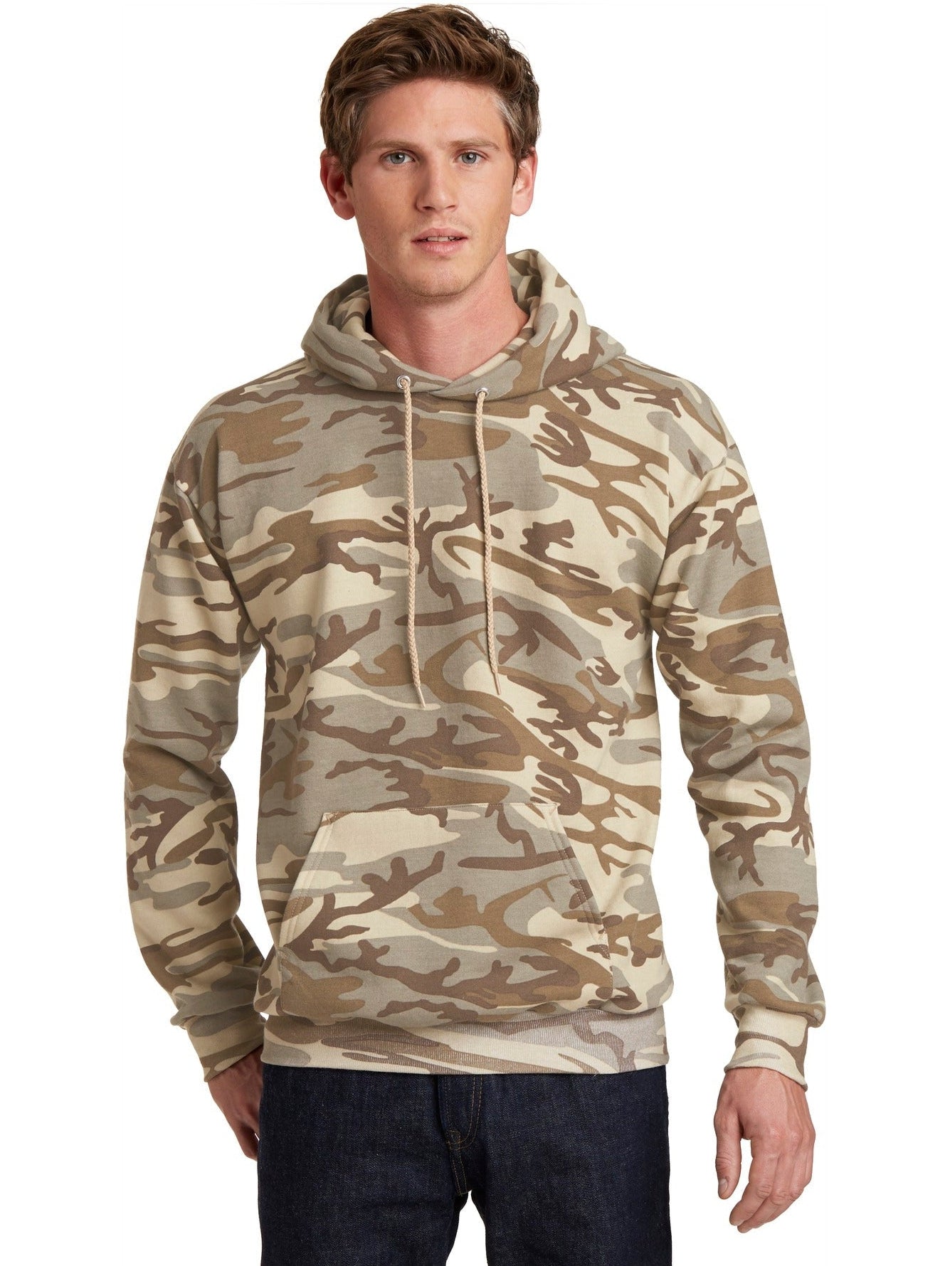 Port & Company Core Fleece Camo Pullover Hooded Sweatshirt - Outdoor Essential