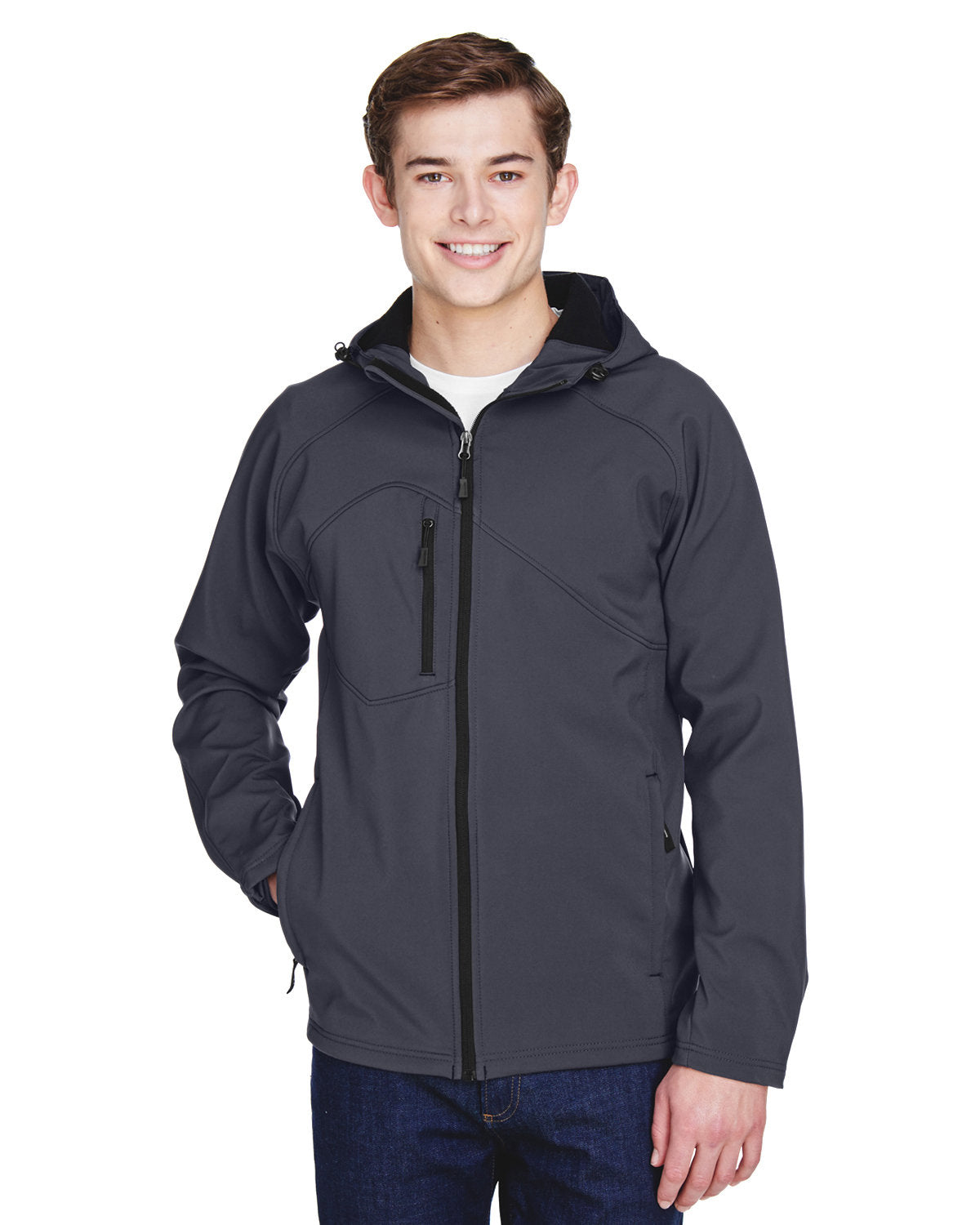 North End Prospect: Two-Layer Fleece Bonded Soft Shell Hooded Jacket - Your Weather Shield