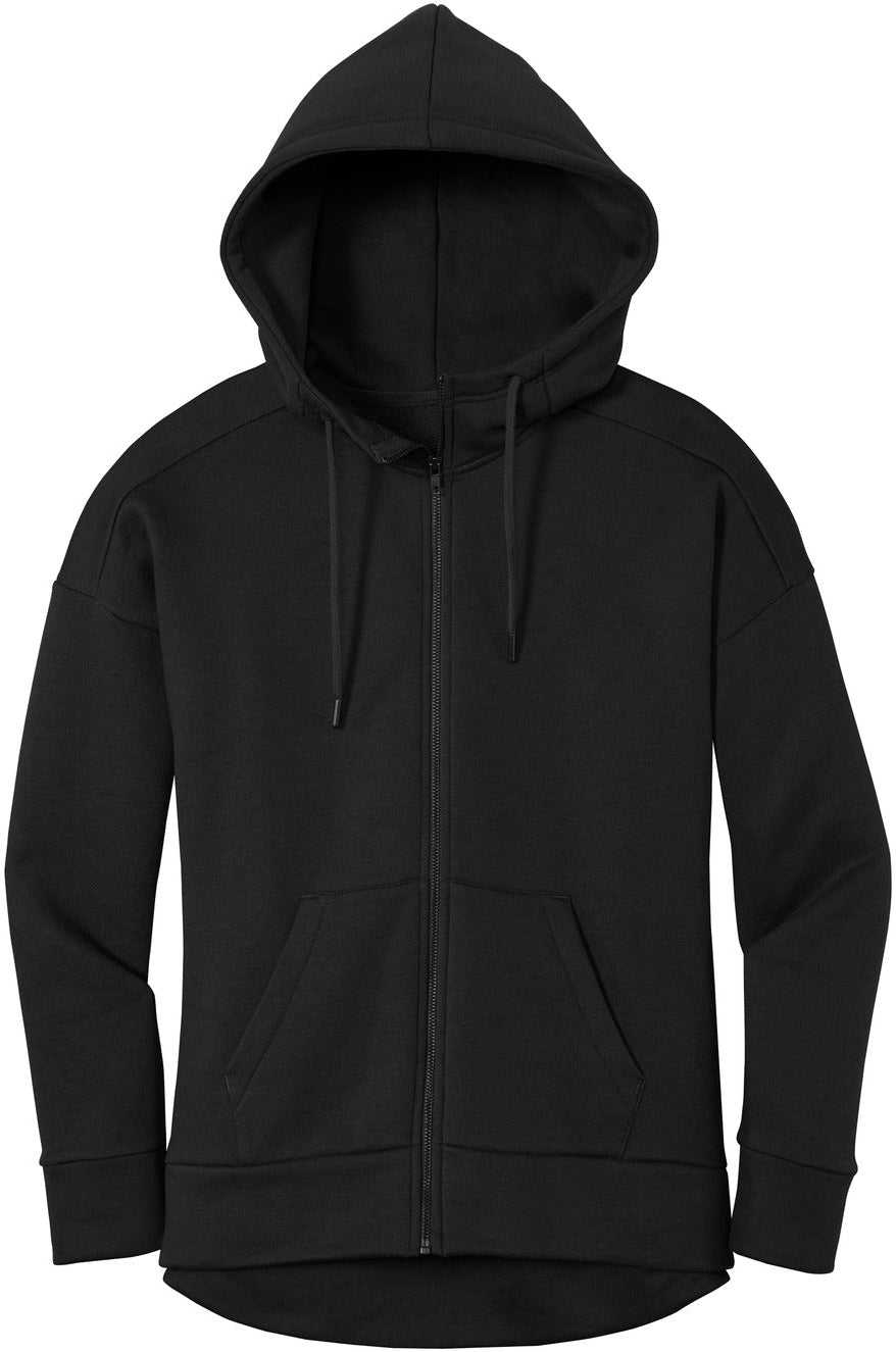 OUTLET - District Ladies' Cozy & Stylish Perfect Weight Fleece Drop Shoulder Full - Zip Hoodie