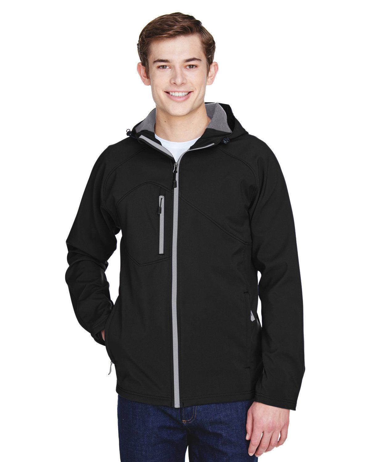 North End Prospect: Two-Layer Fleece Bonded Soft Shell Hooded Jacket - Your Weather Shield