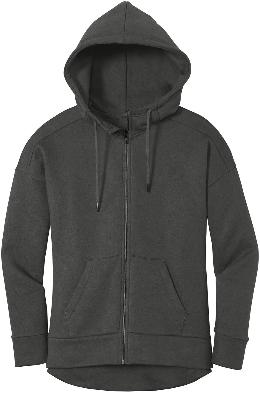 OUTLET - District Ladies' Cozy & Stylish Perfect Weight Fleece Drop Shoulder Full - Zip Hoodie