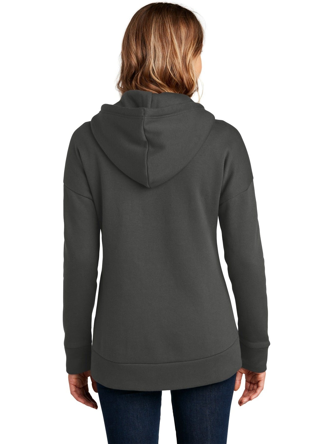 OUTLET - District Ladies' Cozy & Stylish Perfect Weight Fleece Drop Shoulder Full - Zip Hoodie