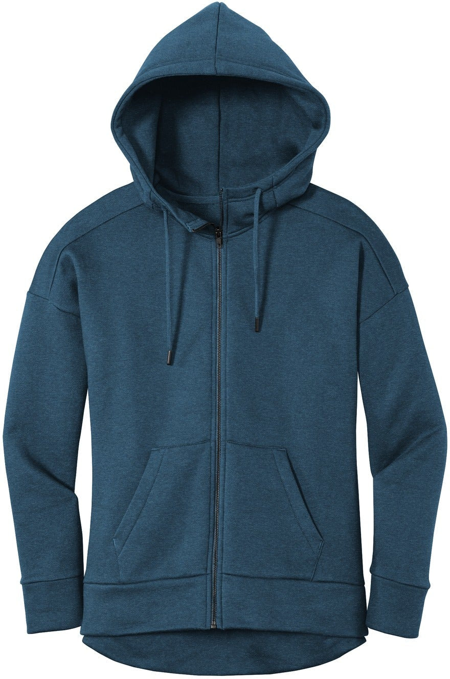 OUTLET - District Ladies' Cozy & Stylish Perfect Weight Fleece Drop Shoulder Full - Zip Hoodie