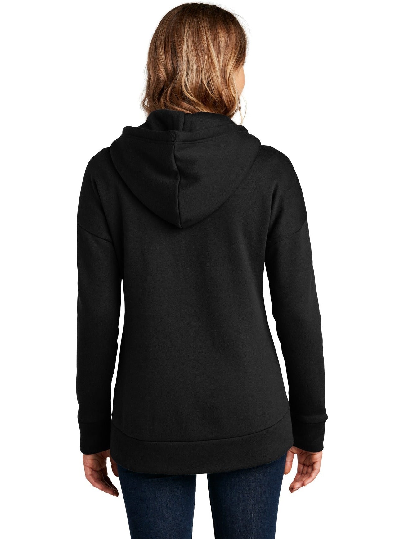 OUTLET - District Ladies' Cozy & Stylish Perfect Weight Fleece Drop Shoulder Full - Zip Hoodie