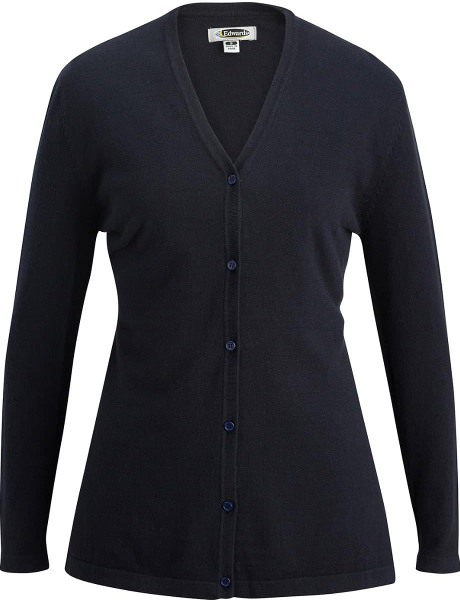 OUTLET - Edwards Ladies' Stylish V - Neck Fine Gauge Long Cardigan Sweater