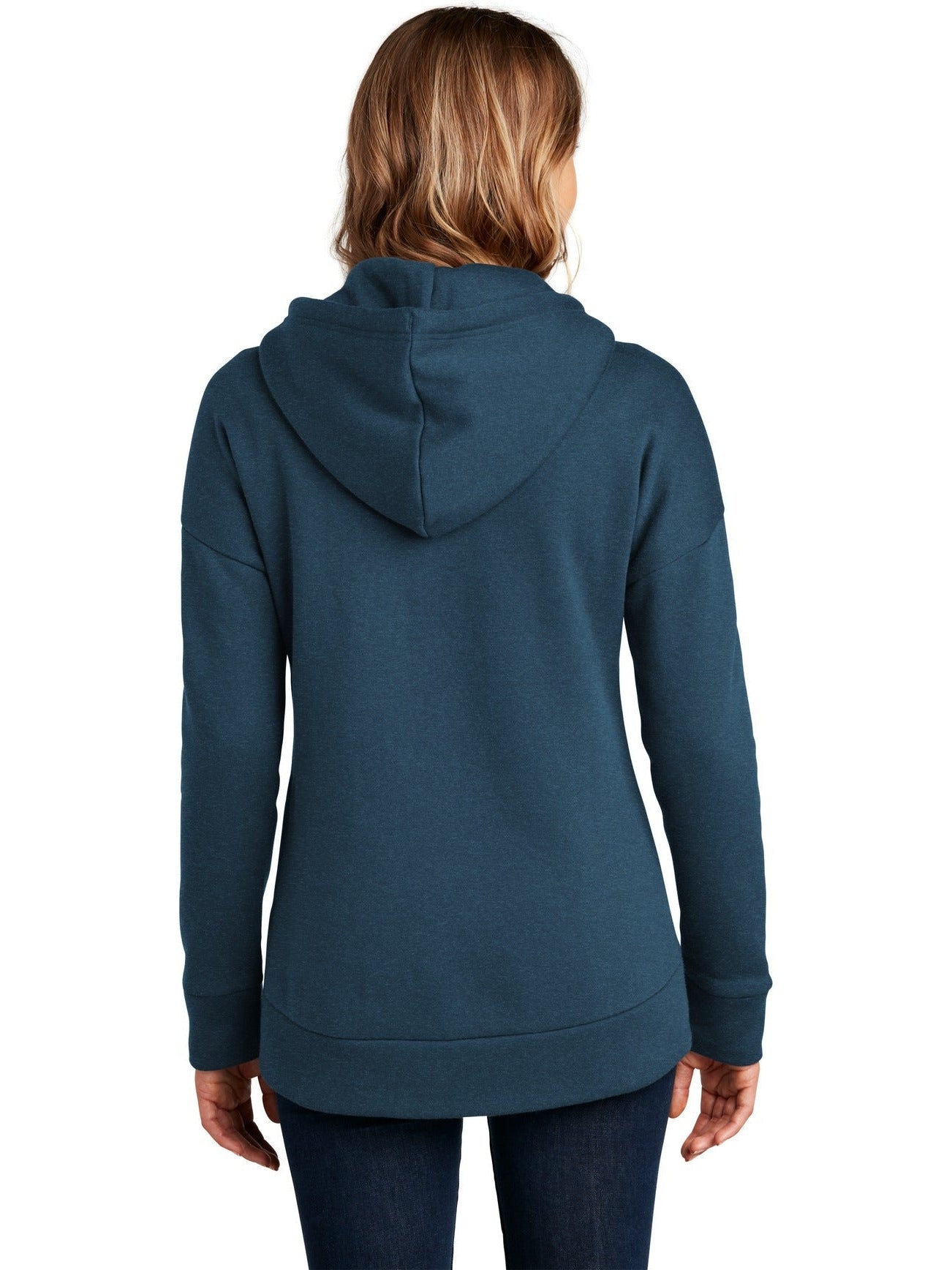 OUTLET - District Ladies' Cozy & Stylish Perfect Weight Fleece Drop Shoulder Full - Zip Hoodie