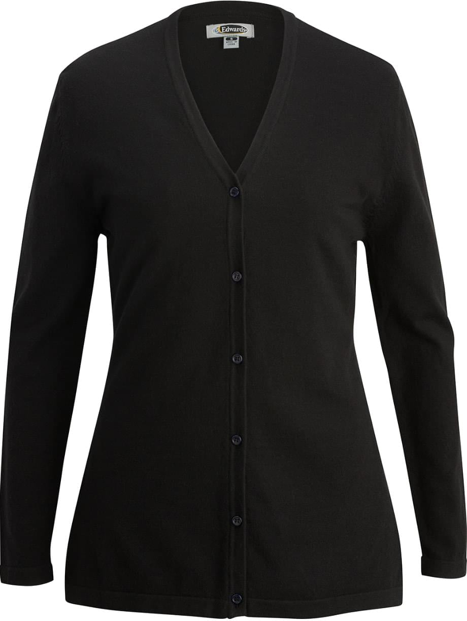 OUTLET - Edwards Ladies' Stylish V - Neck Fine Gauge Long Cardigan Sweater