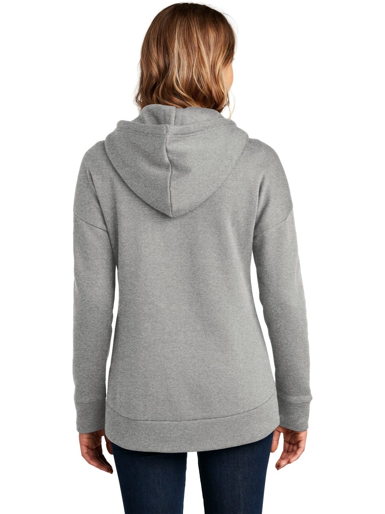 OUTLET - District Ladies' Cozy & Stylish Perfect Weight Fleece Drop Shoulder Full - Zip Hoodie