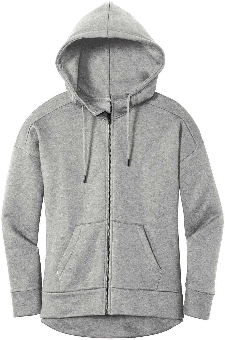 OUTLET - District Ladies' Cozy & Stylish Perfect Weight Fleece Drop Shoulder Full - Zip Hoodie